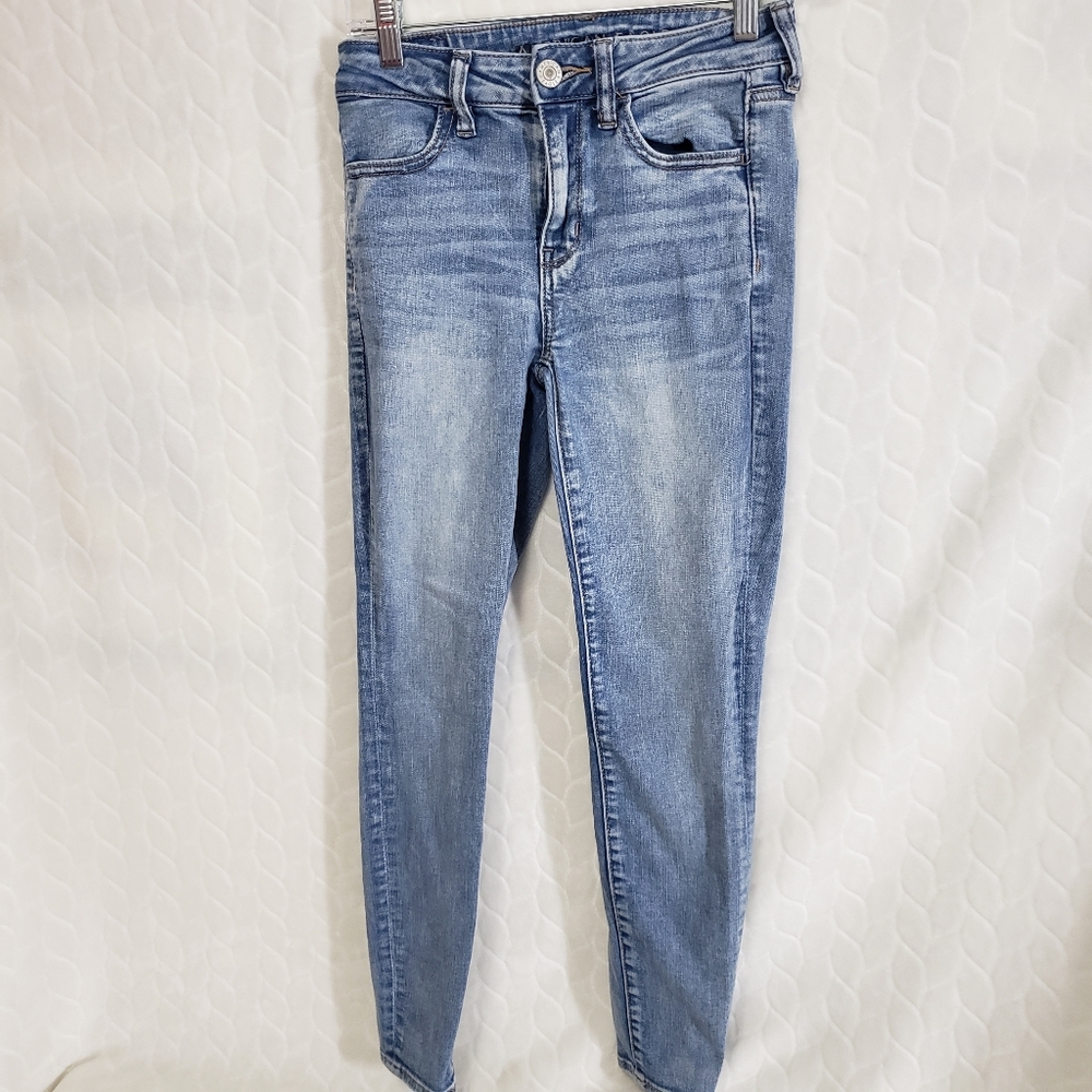 American Eagle High Rise Jegging Blue Jean 4Short